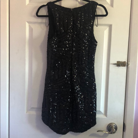 Black Sequins Mini Dress - Picture 2 of 4